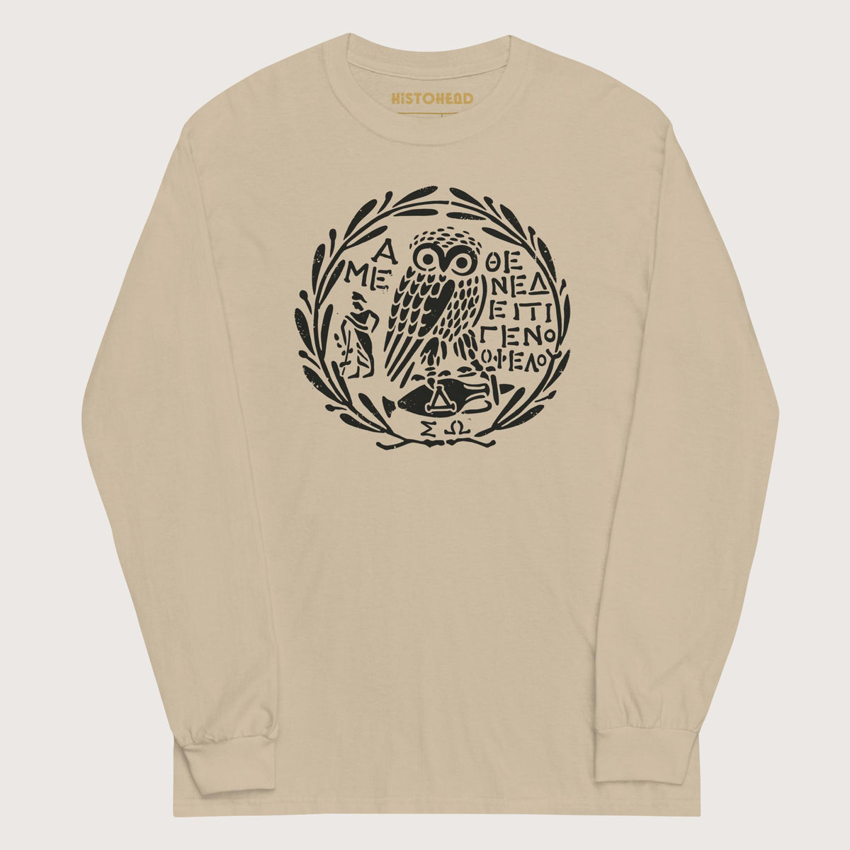 Sand Owl of Athena 2 - Long Sleeve - history buff gift by HistoHead
