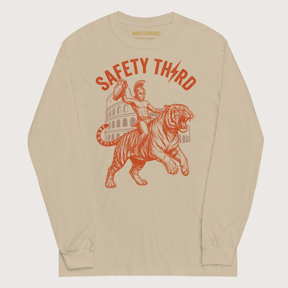 Sand Gladiator Safety Third - Long Sleeve - history buff gift by HistoHead