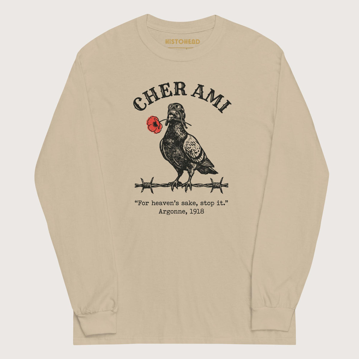 Sand Cher Ami - Long Sleeve - history buff gift by HistoHead