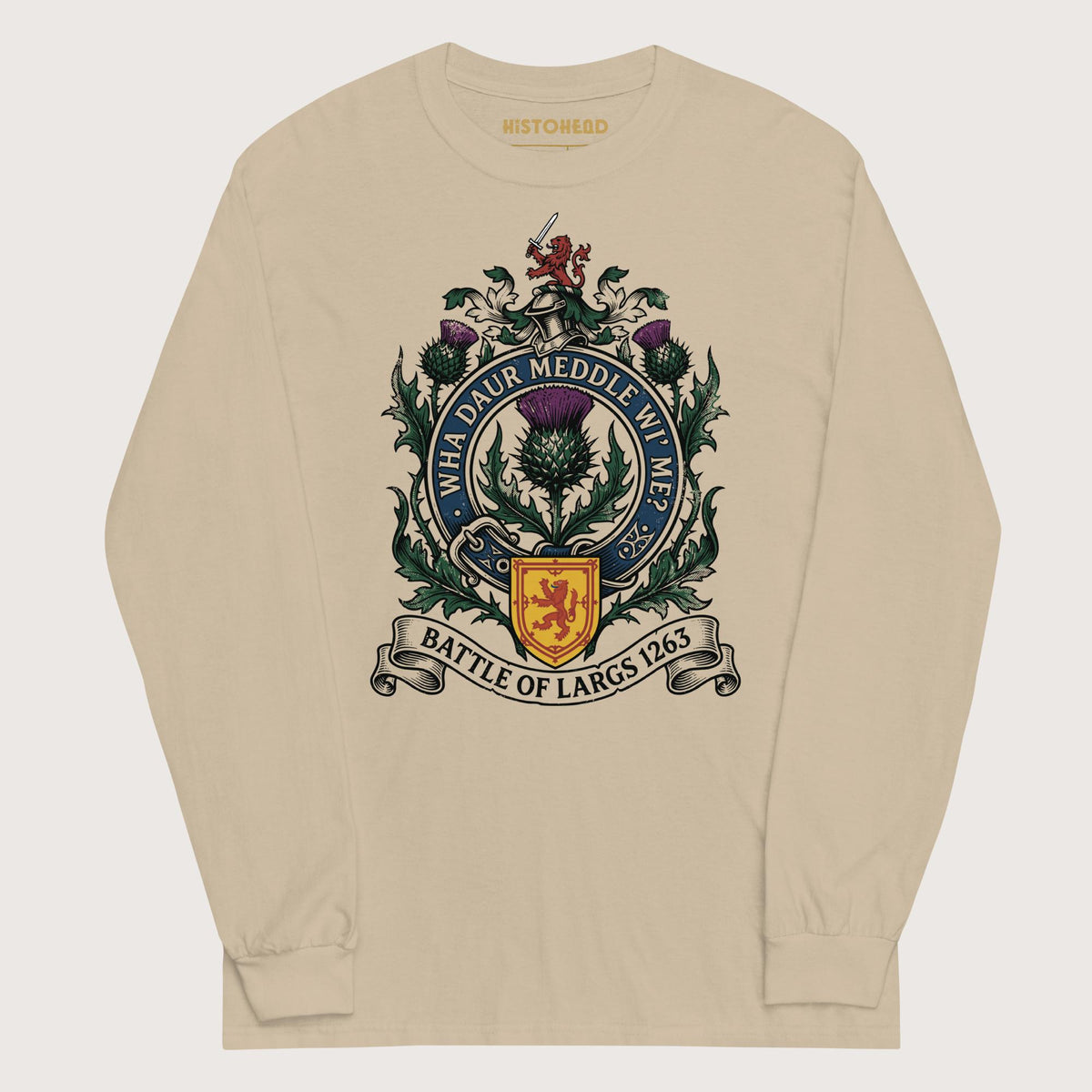 Sand Scotland Battle of Largs 1263 - Long Sleeve - history buff gift by HistoHead