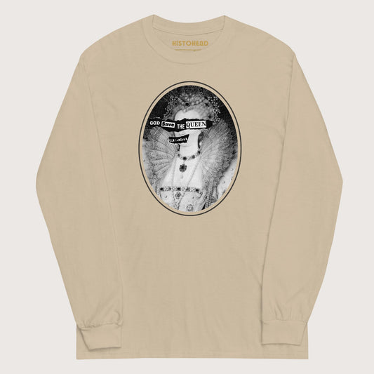 Sand God Save the Queen Elizabeth I - Long Sleeve - history buff gift by HistoHead