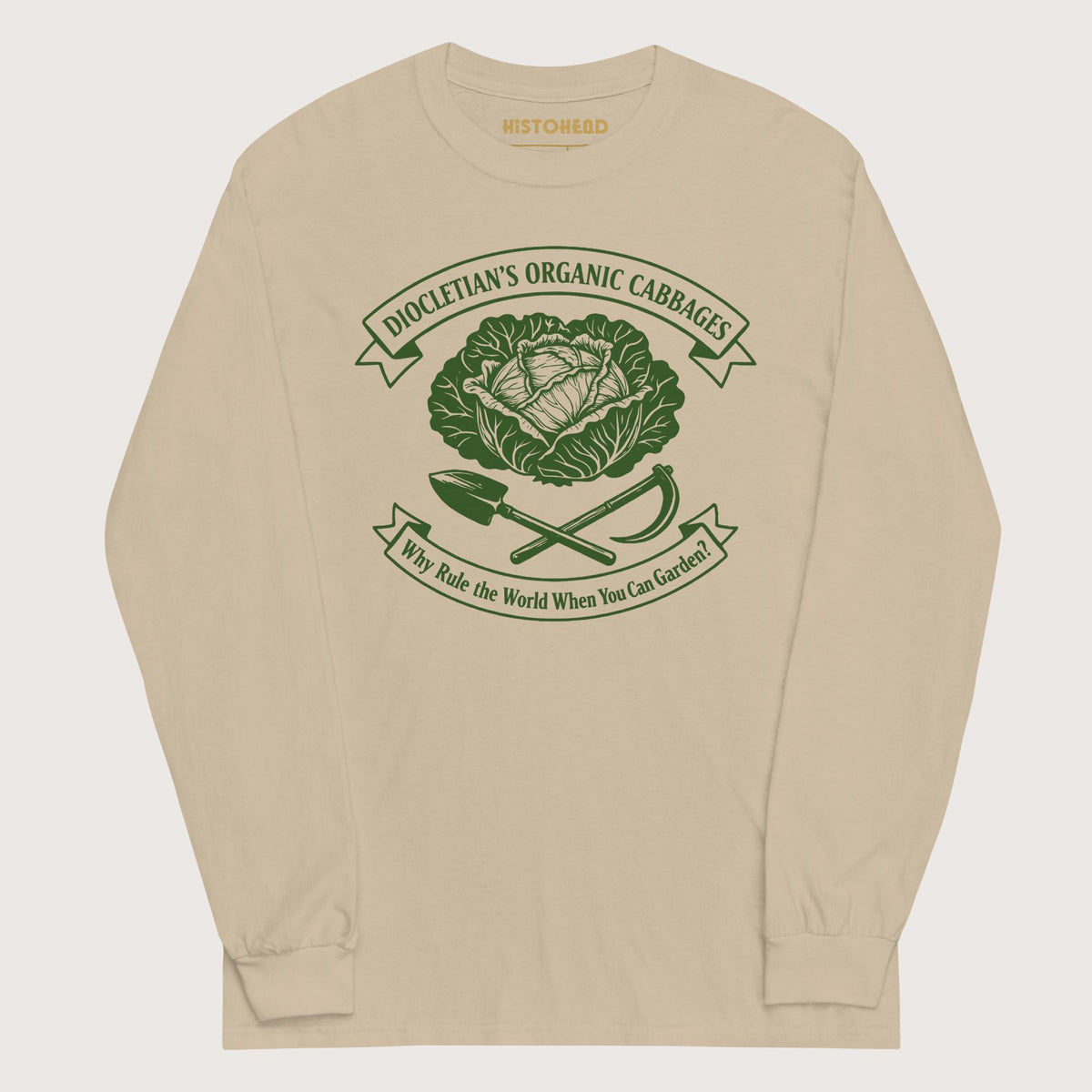 Sand Diocletian's Cabbage - Long Sleeve - history buff gift by HistoHead