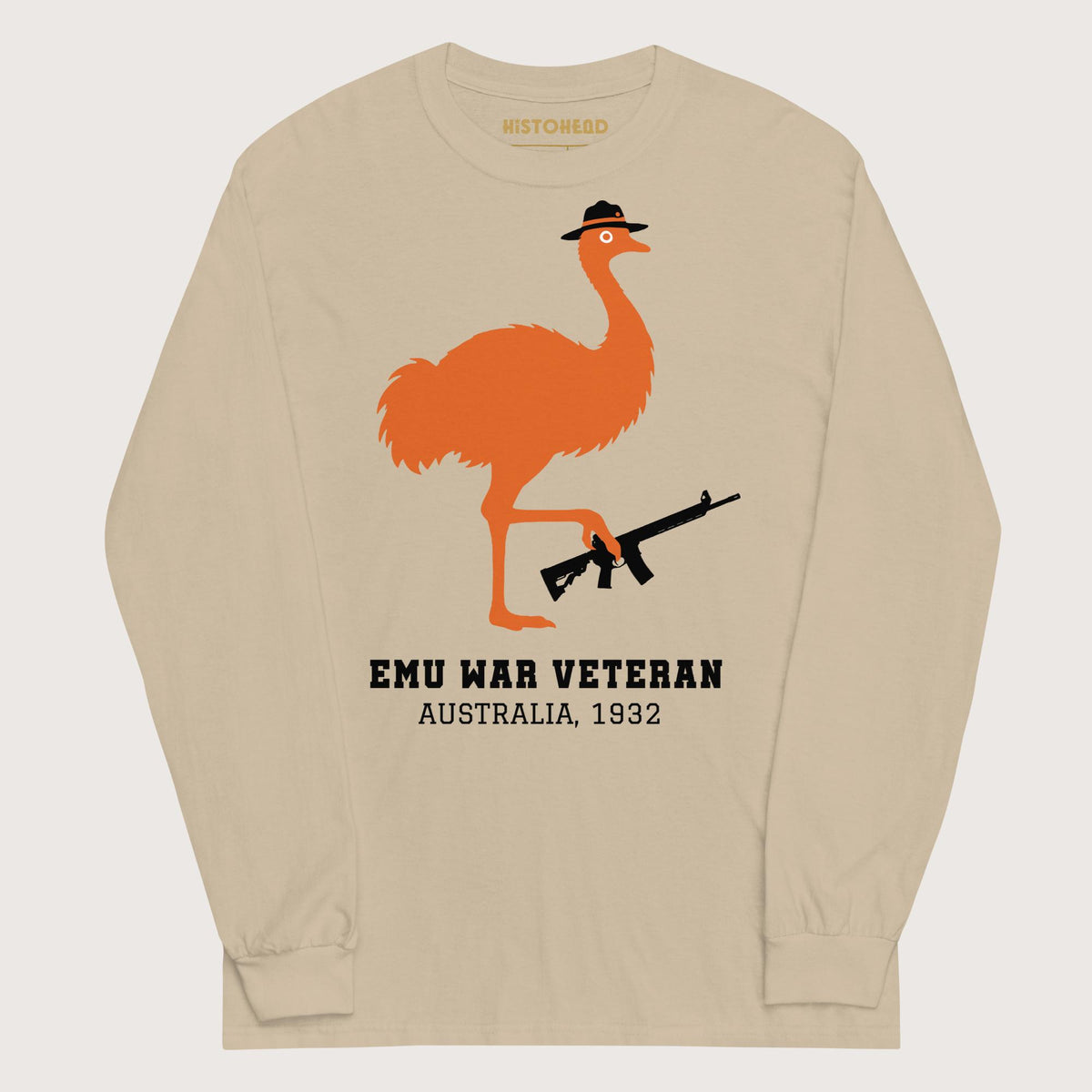 Sand Emu War Veteran - Long Sleeve - history buff gift by HistoHead