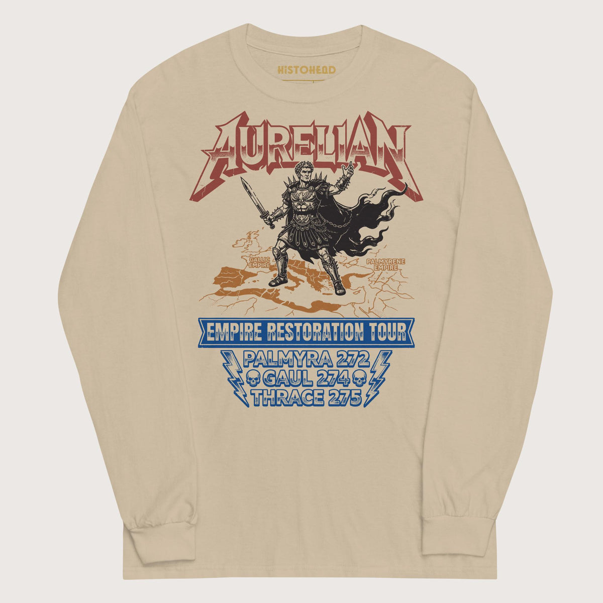 Sand Aurelian Empire Restoration Tour - Long Sleeve - history buff gift by HistoHead