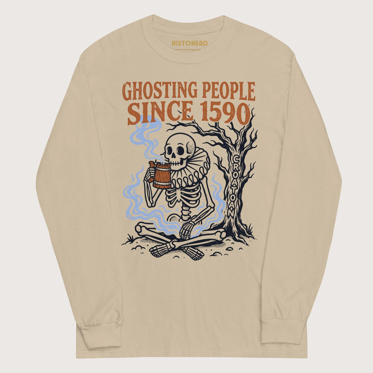 Sand Roanoke Colony Ghosting Since 1590 - Long Sleeve - history buff gift by HistoHead