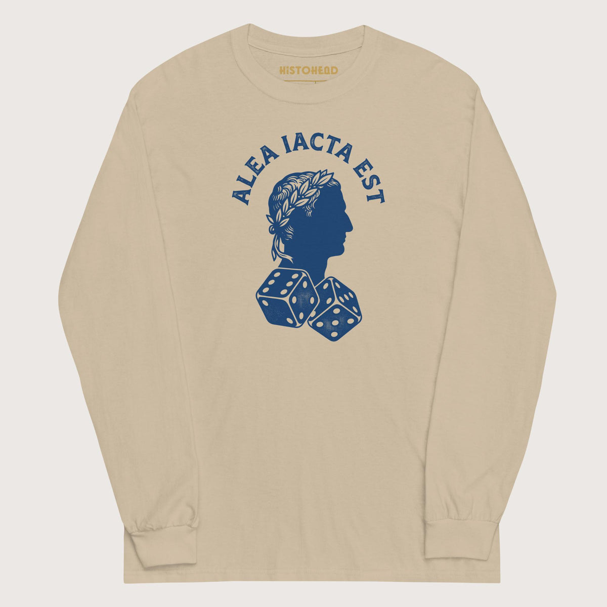 Sand Alea Iacta Est Caesar Quote - Long Sleeve - history buff gift by HistoHead