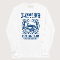 White Delaware River Rowing Team - Long Sleeve - history buff gift by HistoHead