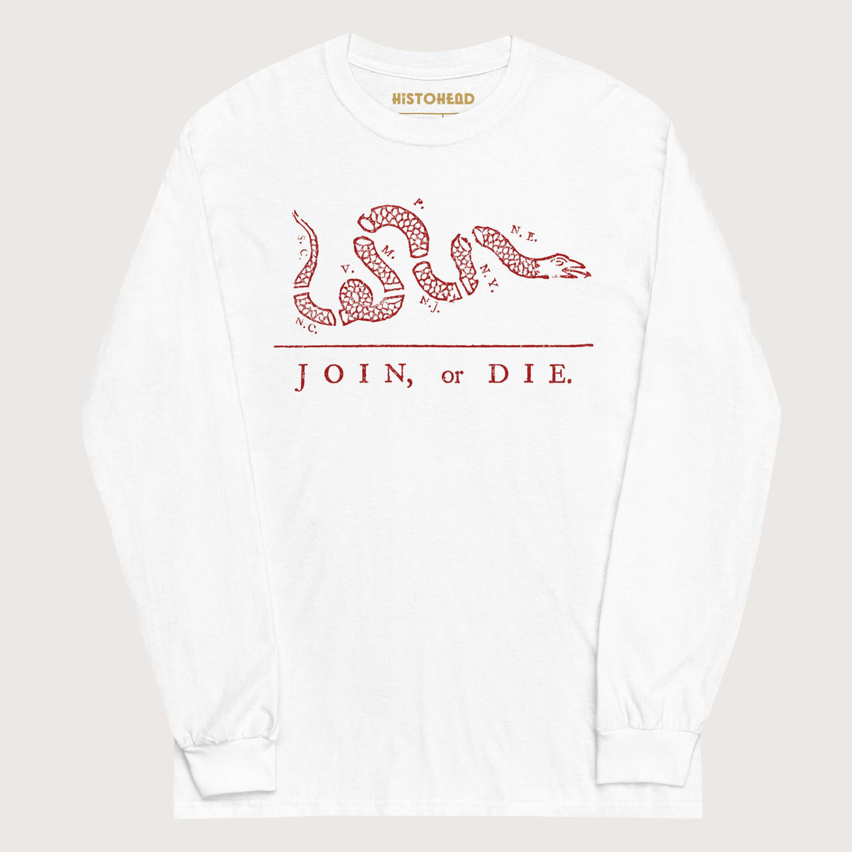 White Join Or Die - Long Sleeve - history buff gift by HistoHead