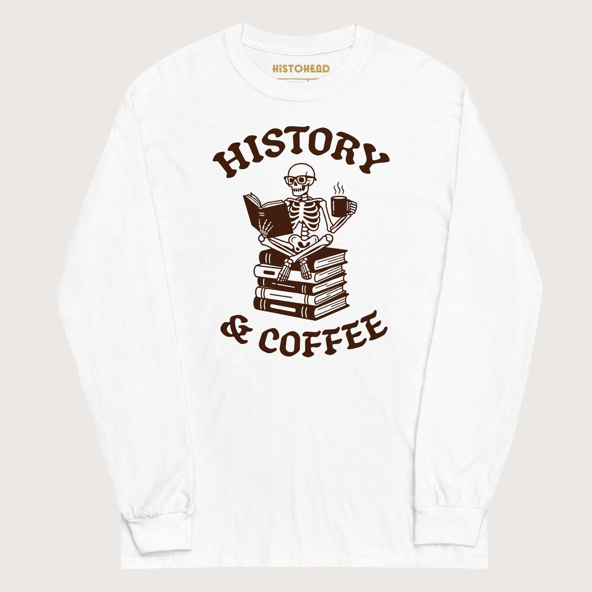 White History & Coffee - Long Sleeve - history buff gift by HistoHead