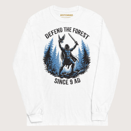 White Defend the Forest - Long Sleeve - history buff gift by HistoHead