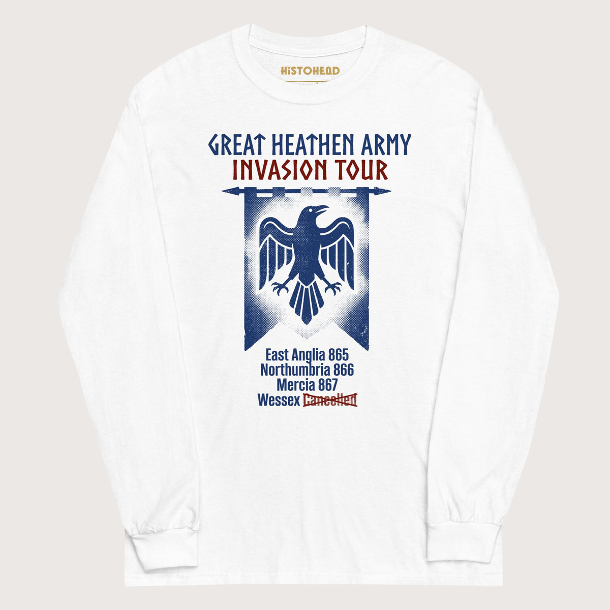 White Great Heathen Army Invasion Tour - Long Sleeve - history buff gift by HistoHead