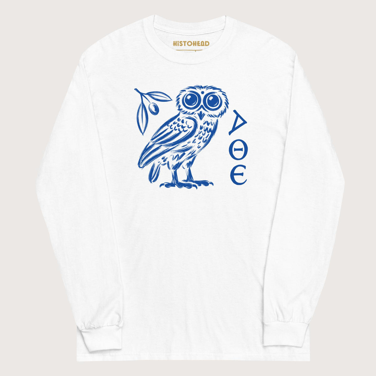 White Owl of Athena - Long Sleeve - history buff gift by HistoHead