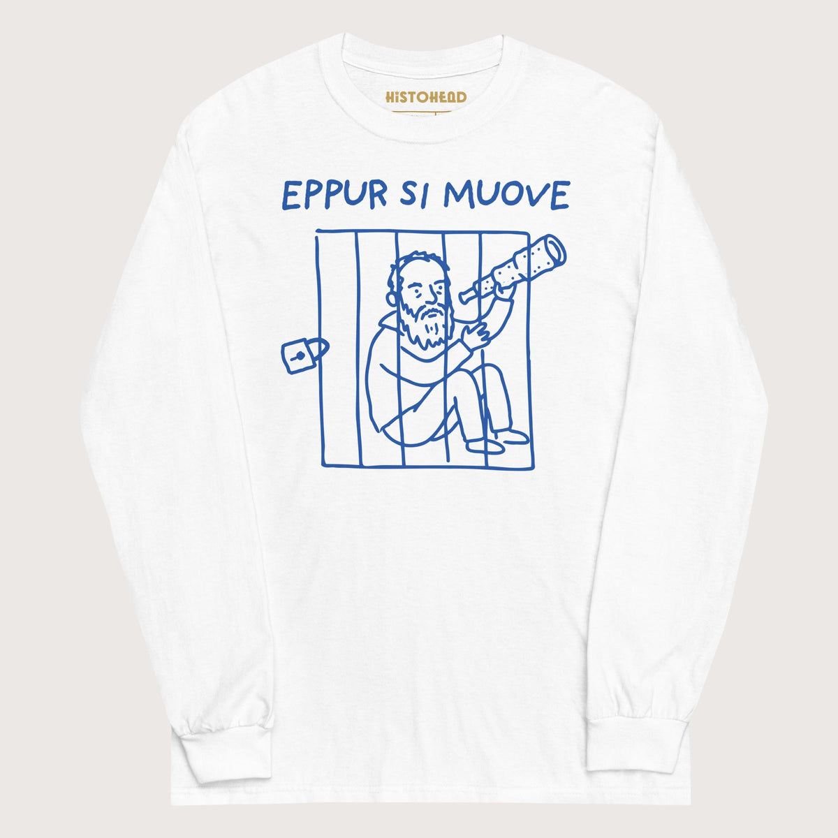 White Galileo Galilei And Yet It Moves - Long Sleeve - history buff gift by HistoHead