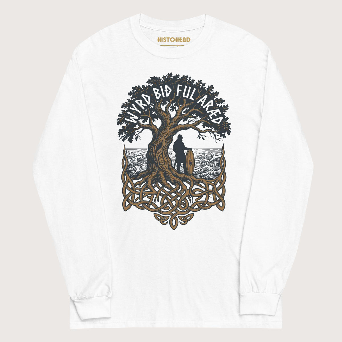 White Old English Fate Is Inexorable - Long Sleeve - history buff gift by HistoHead