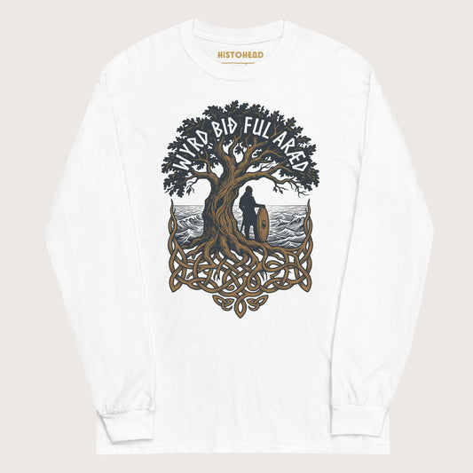 White Old English Fate Is Inexorable - Long Sleeve - history buff gift by HistoHead