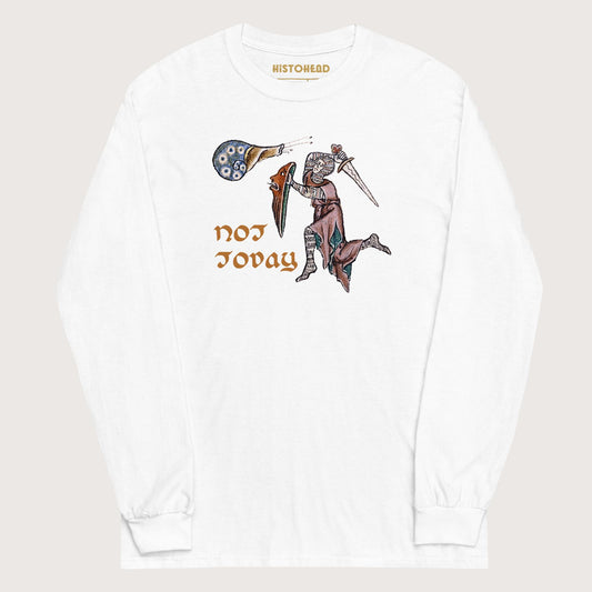 White Not Today Snail - Long Sleeve - history buff gift by HistoHead