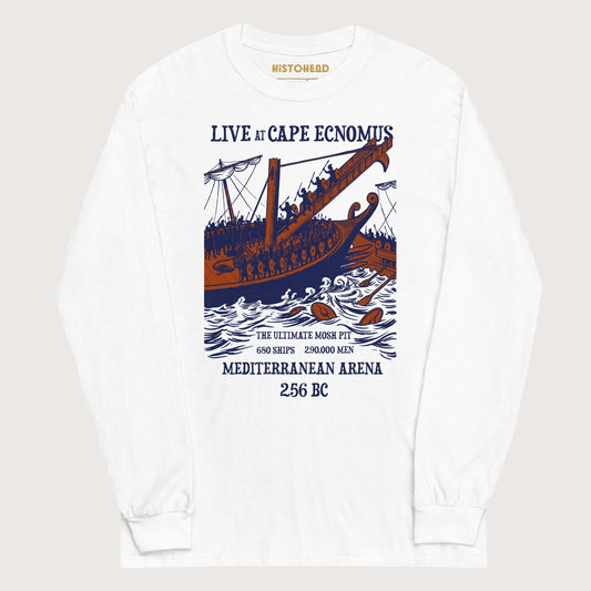 White Battle of Cape Ecnomus - Long Sleeve - history buff gift by HistoHead