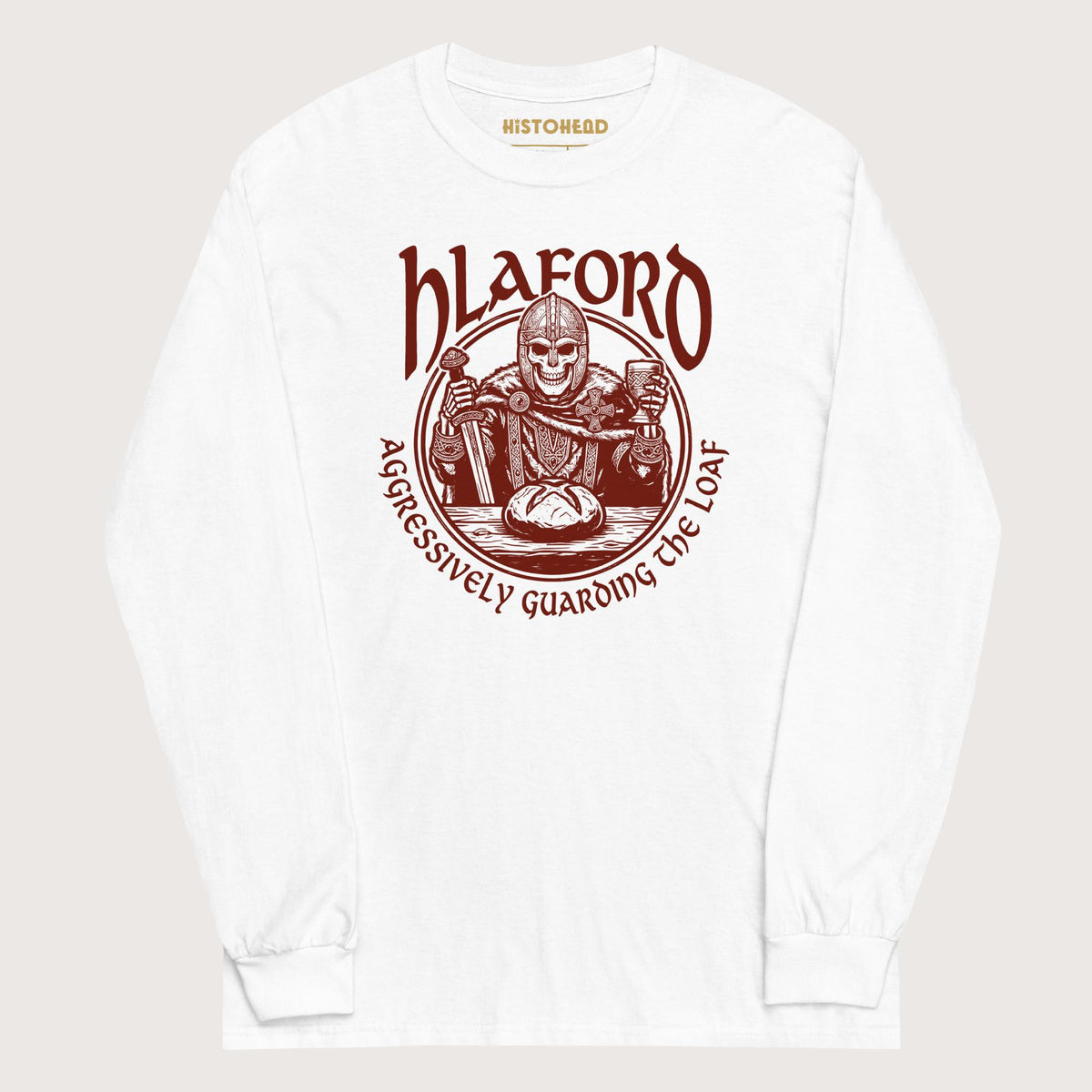 White Hlaford Loaf Guardian - Long Sleeve - history buff gift by HistoHead