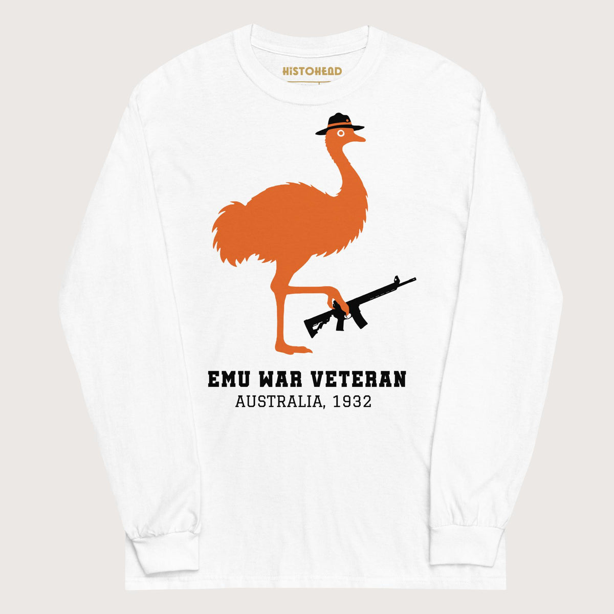 White Emu War Veteran - Long Sleeve - history buff gift by HistoHead