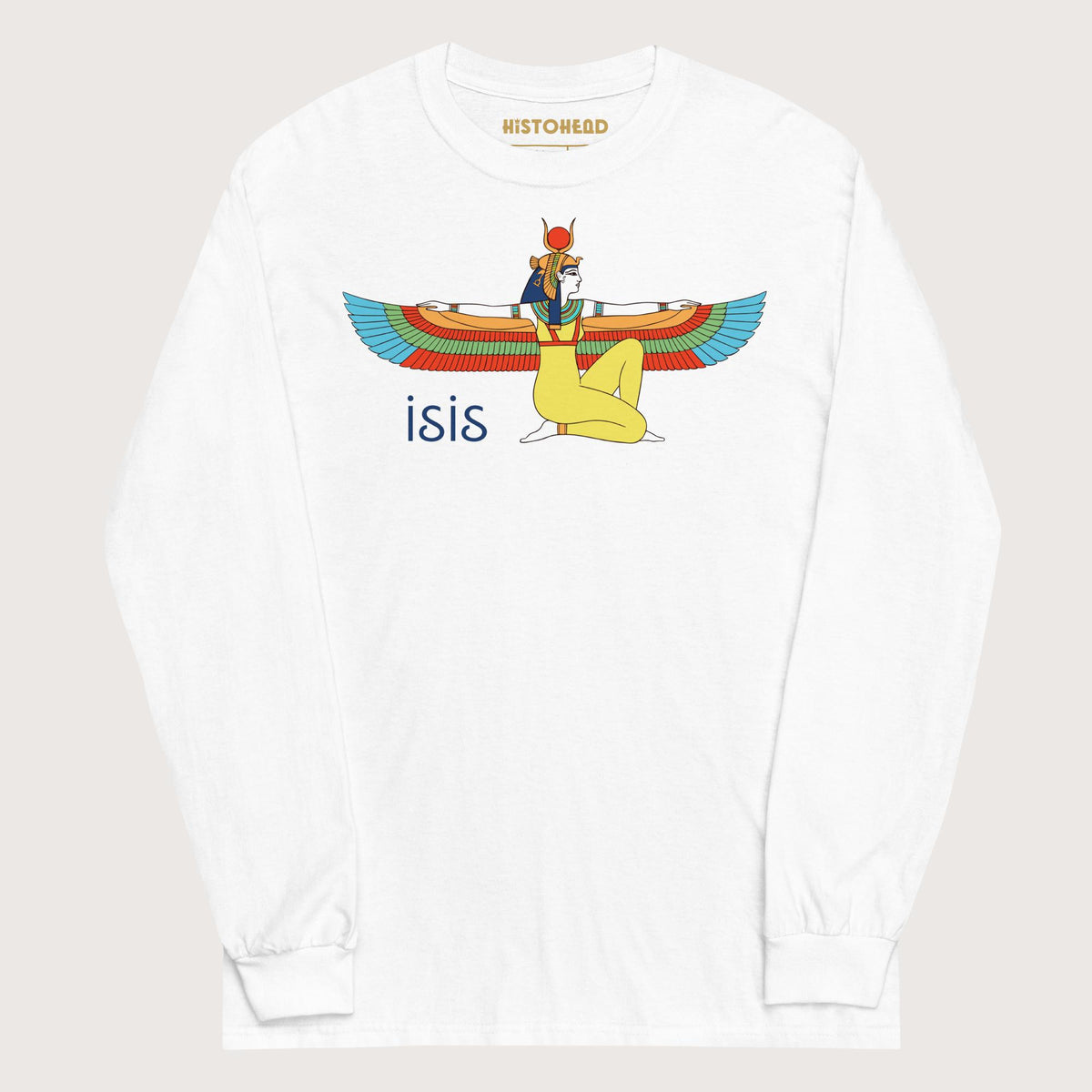 White Egyptian Goddess Isis - Long Sleeve - history buff gift by HistoHead