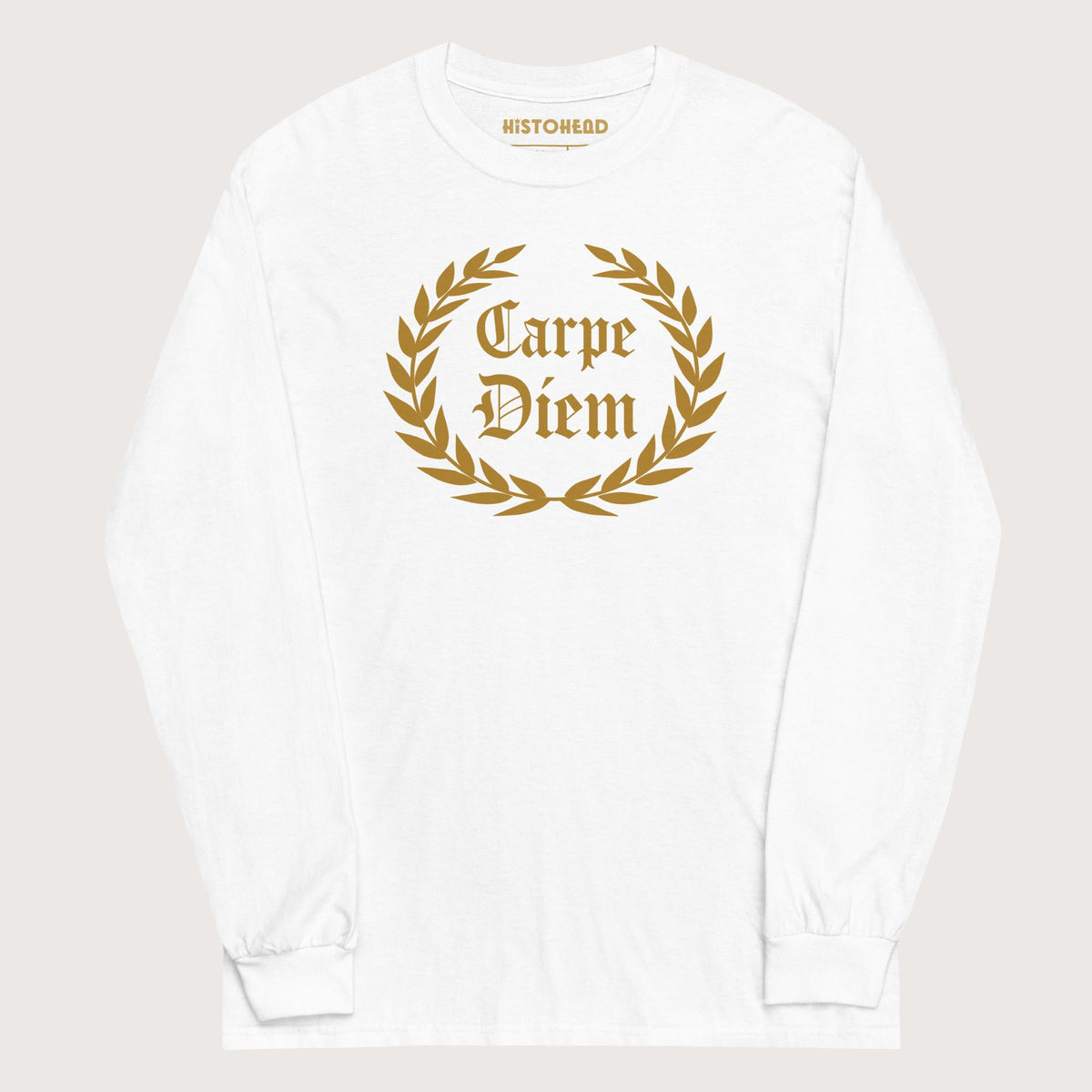 White Carpe Diem - Long Sleeve - history buff gift by HistoHead