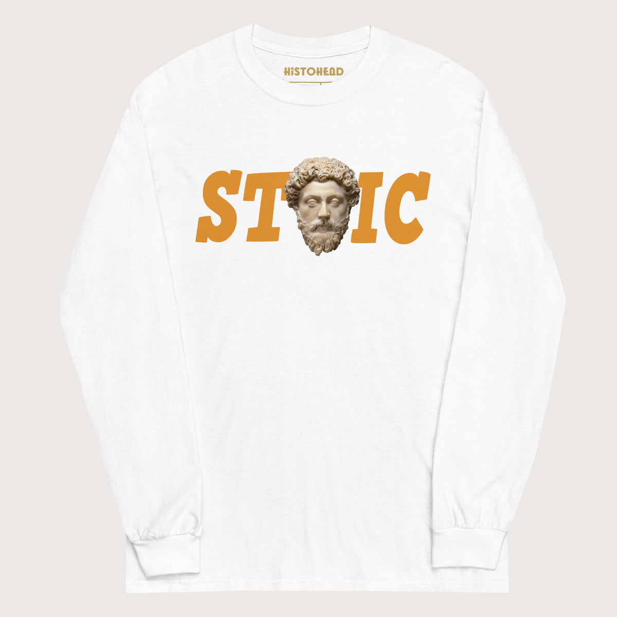 White Stoic Marcus Aurelius - Long Sleeve - history buff gift by HistoHead