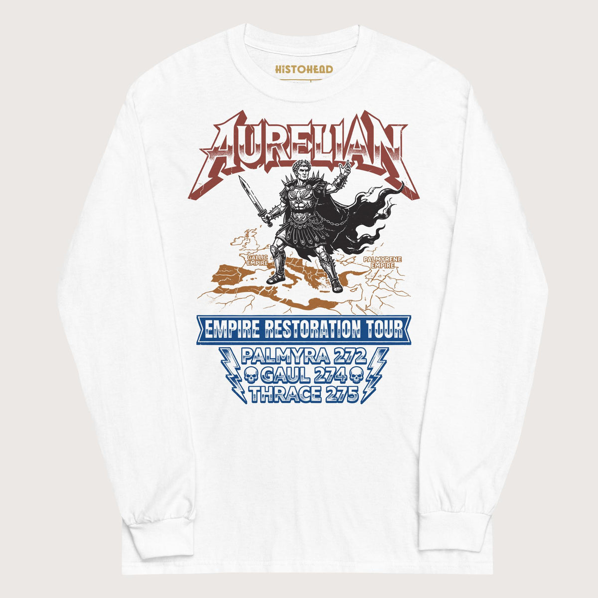 White Aurelian Empire Restoration Tour - Long Sleeve - history buff gift by HistoHead