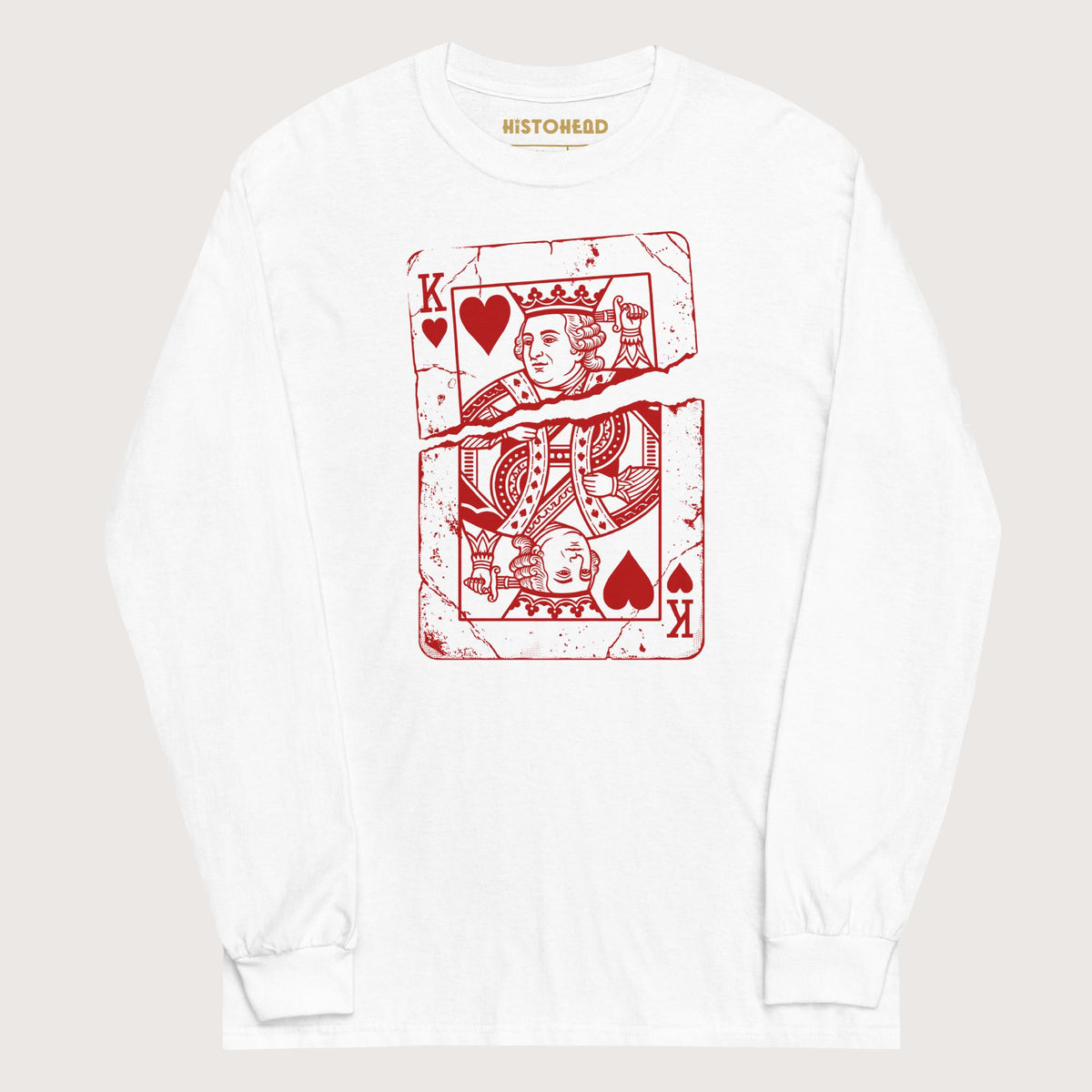 White Louis XVI Playing Card - Long Sleeve - history buff gift by HistoHead