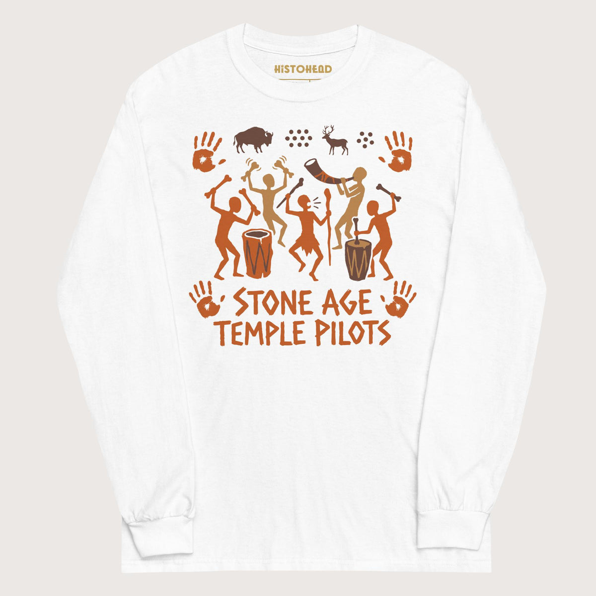White Stone Age Temple Pilots - Long Sleeve - history buff gift by HistoHead