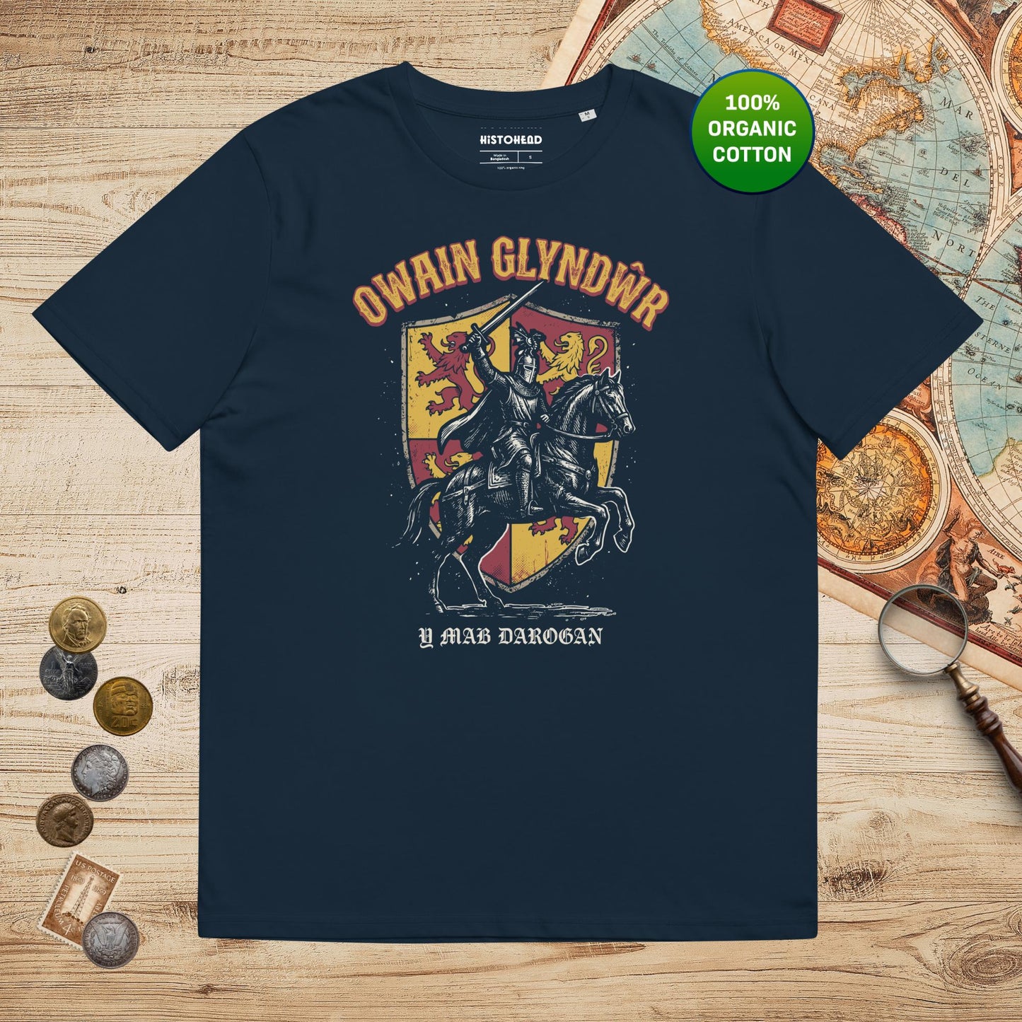 French Navy Owain Glyndwr - Organic Tee - history buff gift by HistoHead