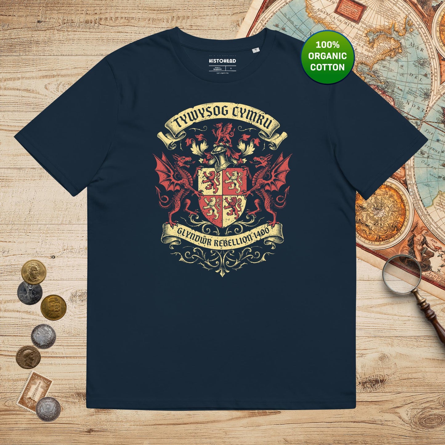 French Navy Glyndwr Rebellion 1400 - Organic Tee - history buff gift by HistoHead