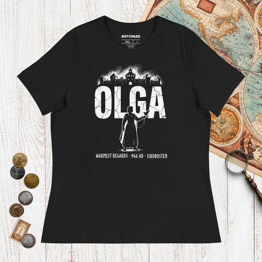 Black Olga of Kiev Warmest Regards - Women's Tee - history buff gift by HistoHead