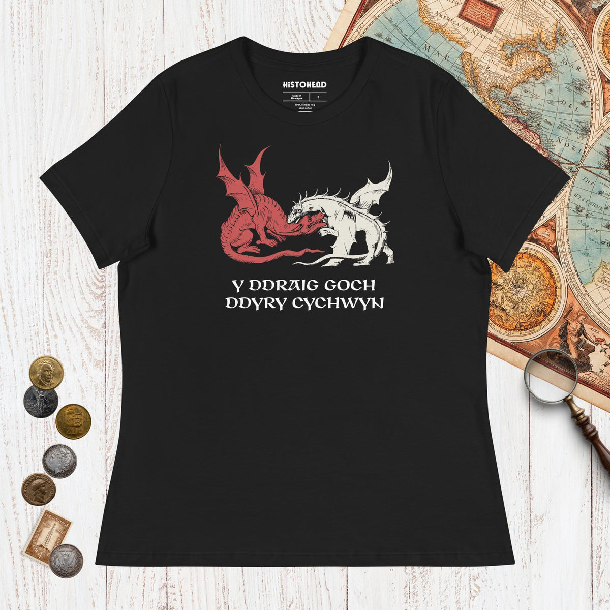 Black Red Dragon Prophecy - Women's Tee - history buff gift by HistoHead