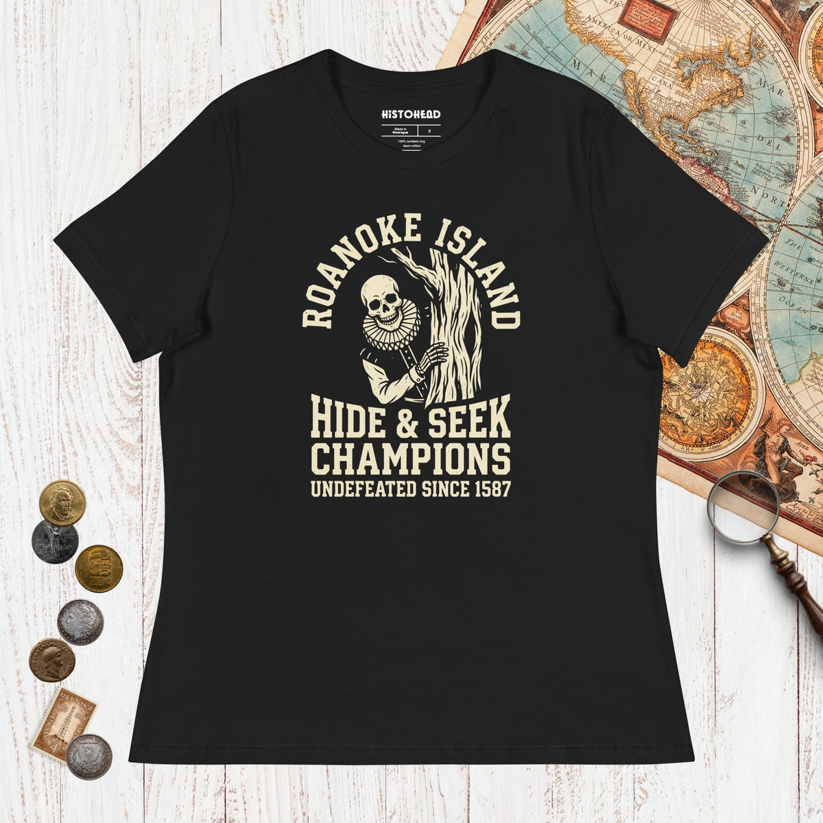 Black Roanoke Island Hide & Seek - Women's Tee - history buff gift by HistoHead