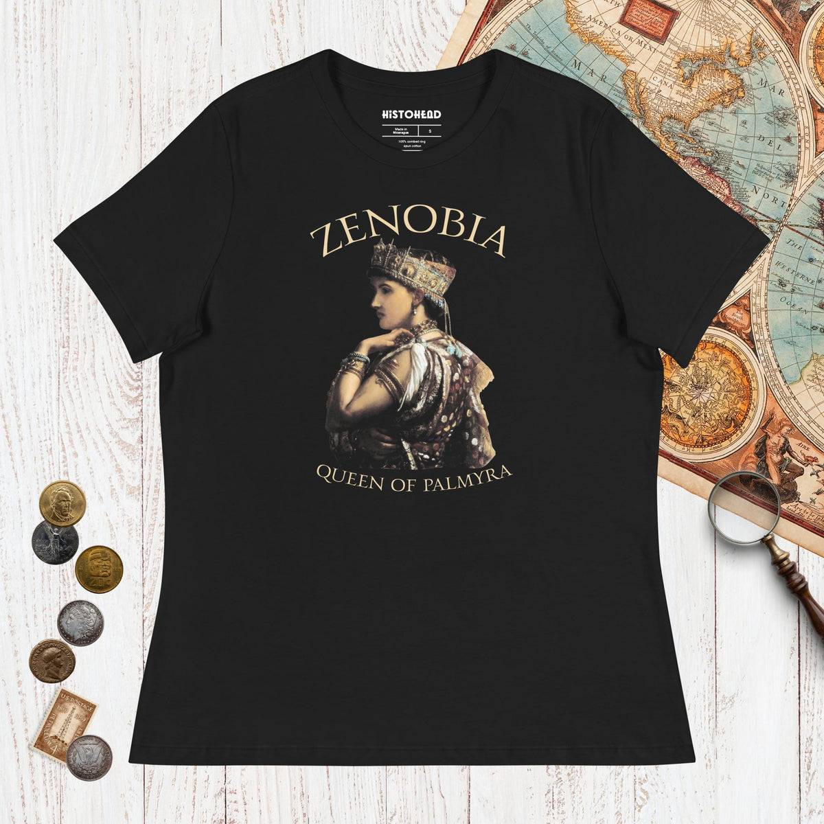 Black Zenobia Queen of Palmyra - Women's Tee - history buff gift by HistoHead