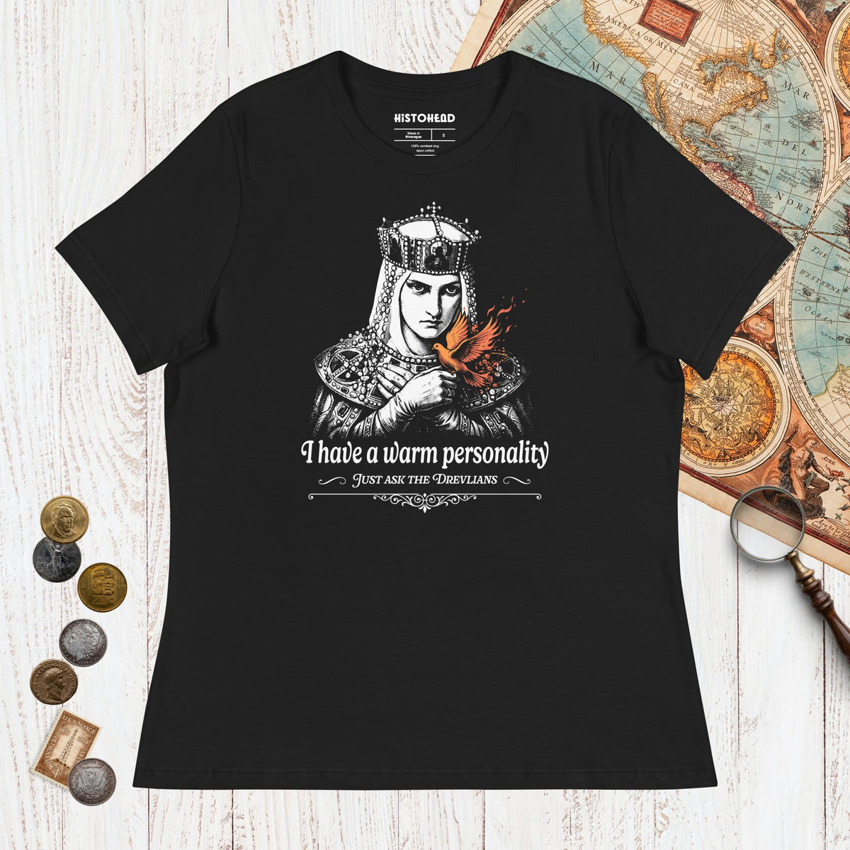 Black Olga of Kiev I Have a Warm Personality - Women's Tee - history buff gift by HistoHead
