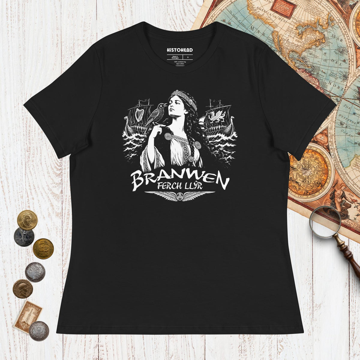 Black Branwen ferch Llŷr - Women's Tee - history buff gift by HistoHead