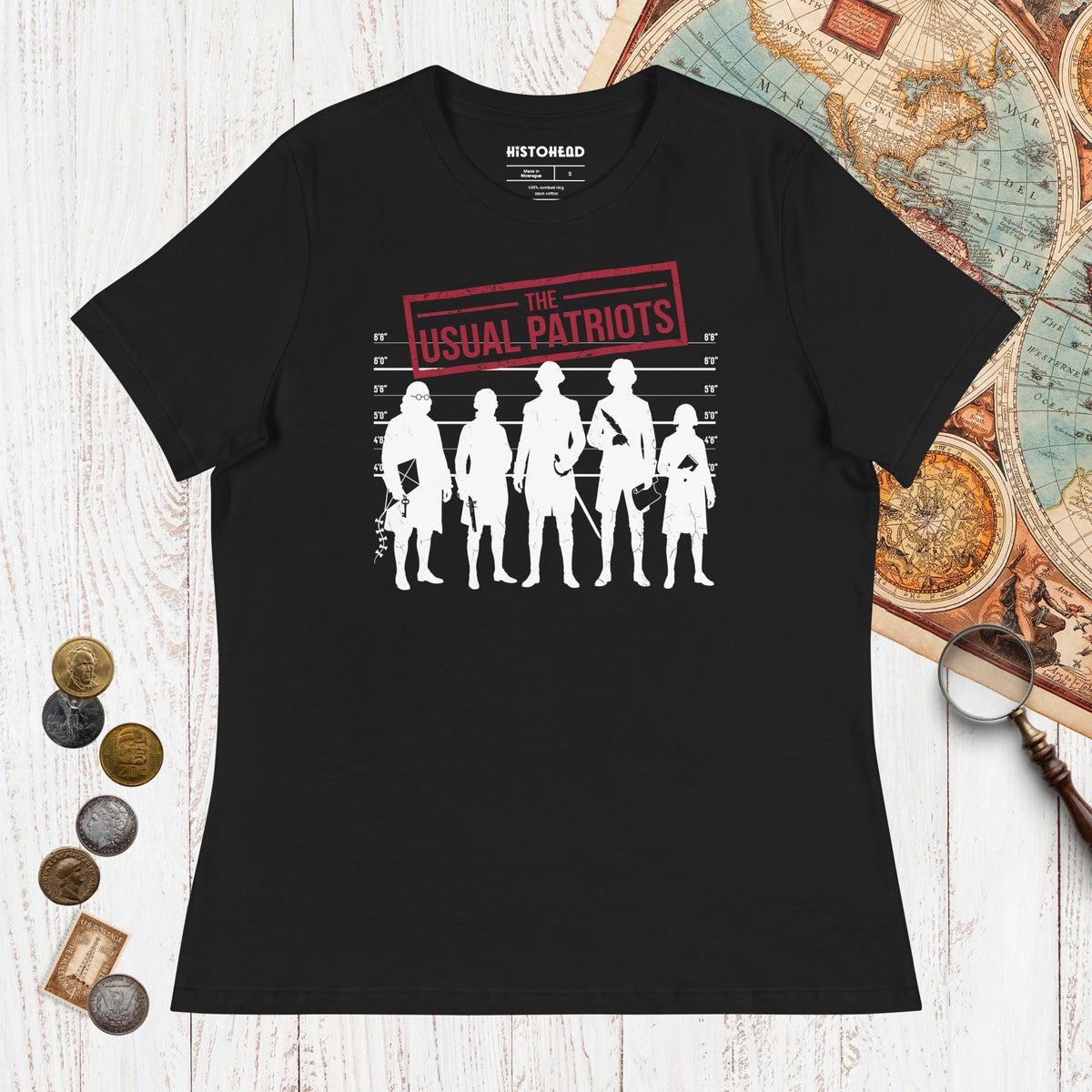 Black The Usual Patriots - Women's Tee - history buff gift by HistoHead
