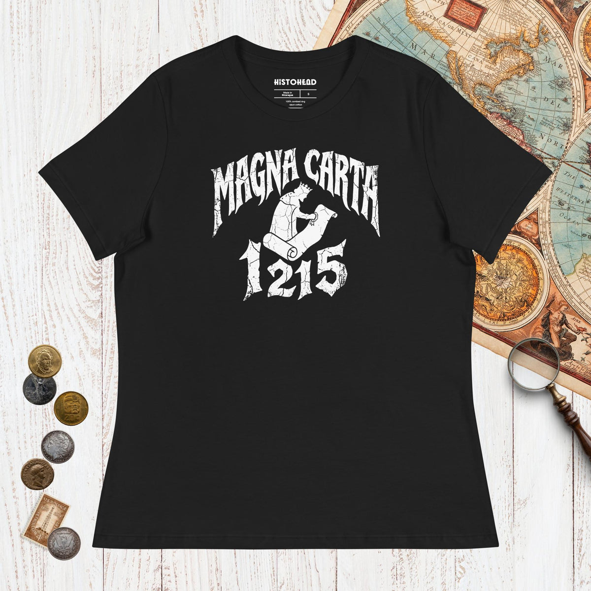 Black Magna Carta 1215 - Women's Tee - history buff gift by HistoHead