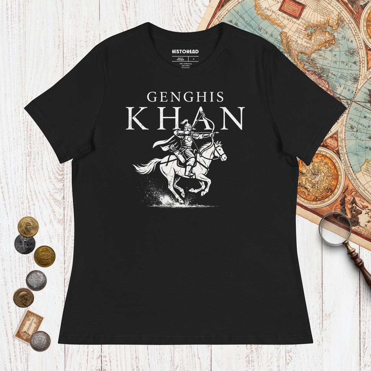 Black Genghis Khan - Women's Tee - history buff gift by HistoHead