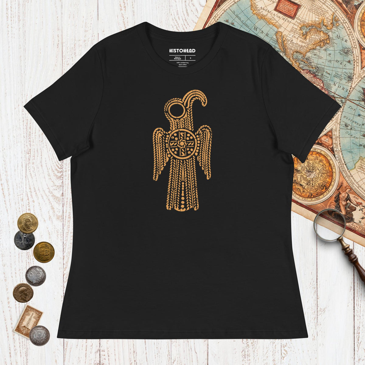 Black Anglo-Saxon Eagle - Women's Tee - history buff gift by HistoHead