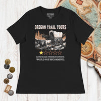 Black Oregon Trail Tours Review - Women's Tee - history buff gift by HistoHead