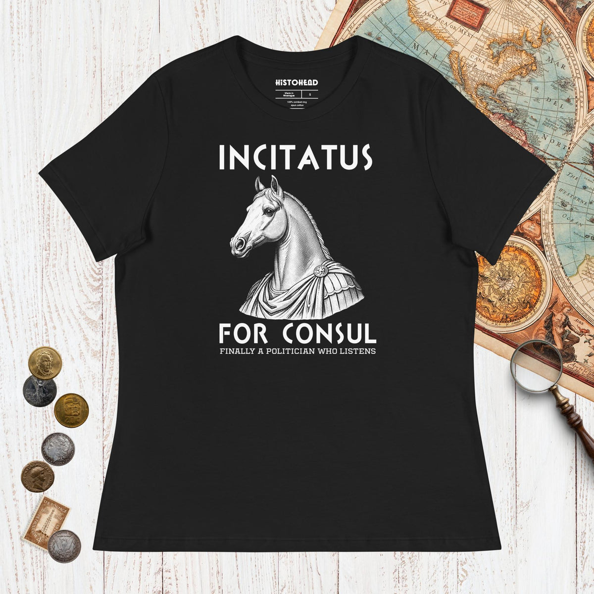 Black Incitatus For Consul - Women's Tee - history buff gift by HistoHead