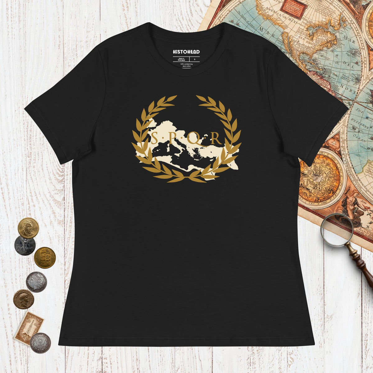Black Roman SPQR Banner - Women's Tee - history buff gift by HistoHead