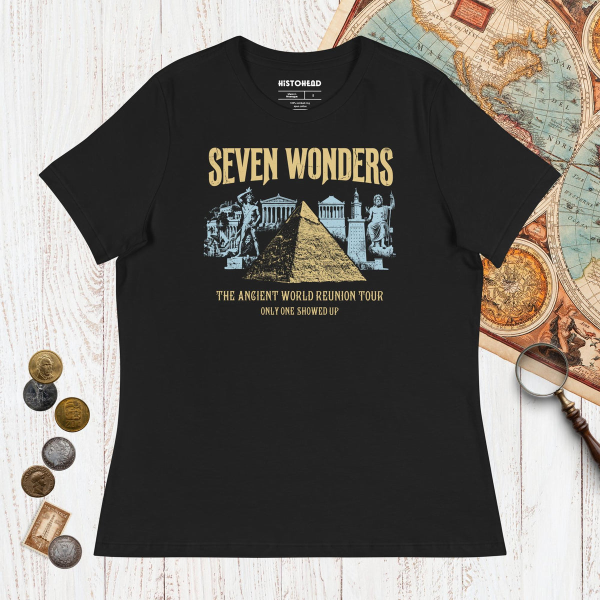 Black Seven Wonders Reunion Tour - Women's Tee - history buff gift by HistoHead