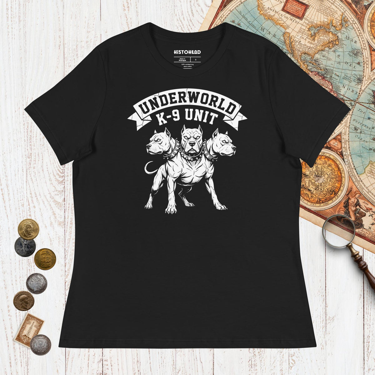 Black Cerberus Underworld K-9 Unit - Women's Tee - history buff gift by HistoHead