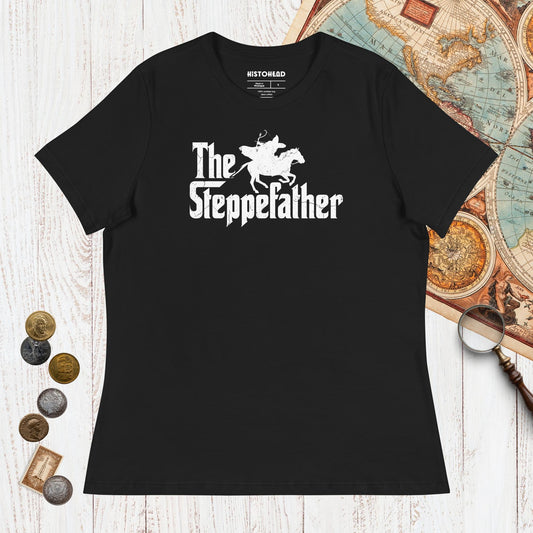 Black The Steppefather Parthian Shot - Women's Tee - history buff gift by HistoHead