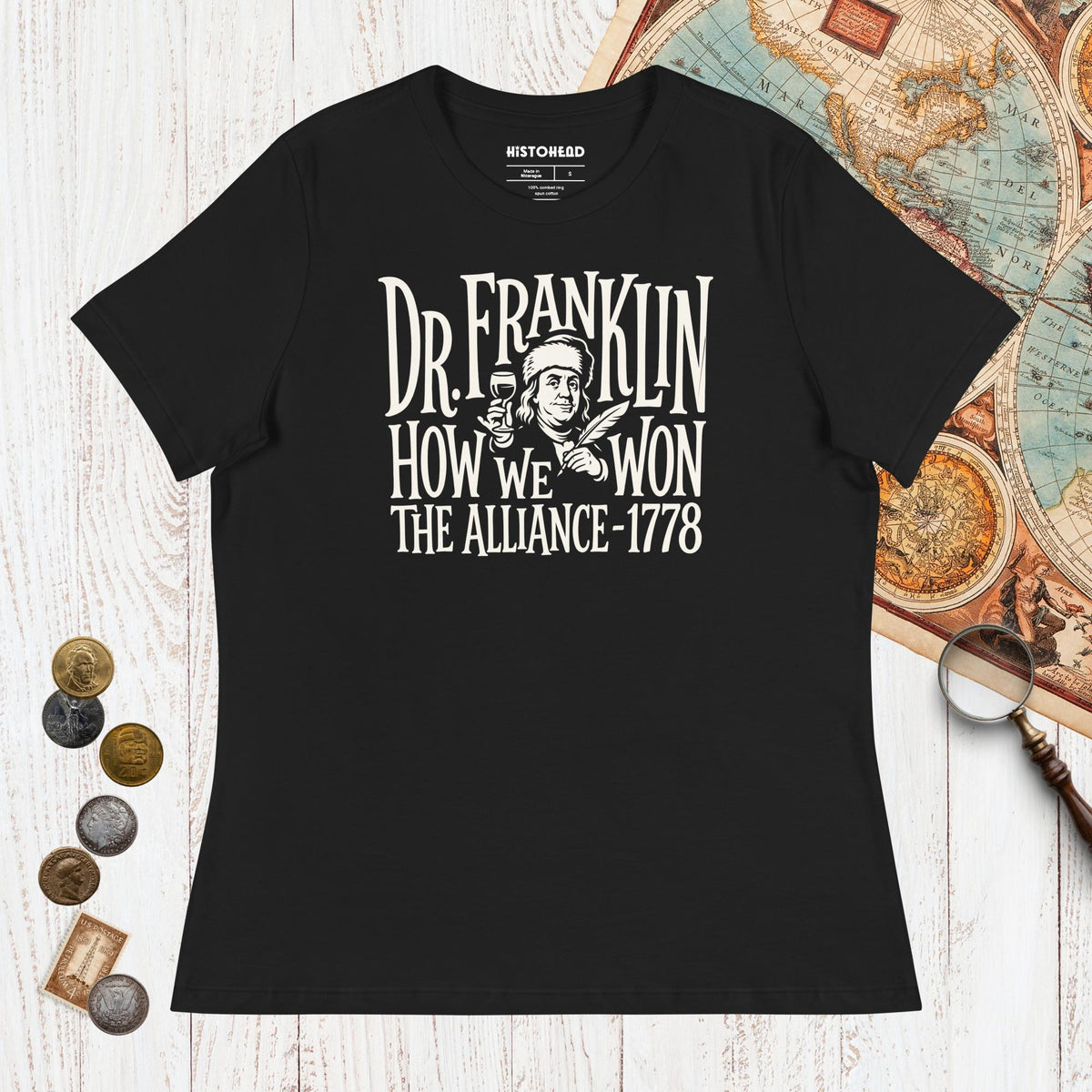 Black Dr. Franklin How We Won the Alliance - Women's Tee - history buff gift by HistoHead