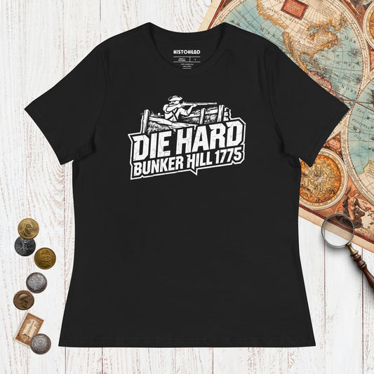 Black Die Hard Bunker Hill 1775 - Women's Tee - history buff gift by HistoHead