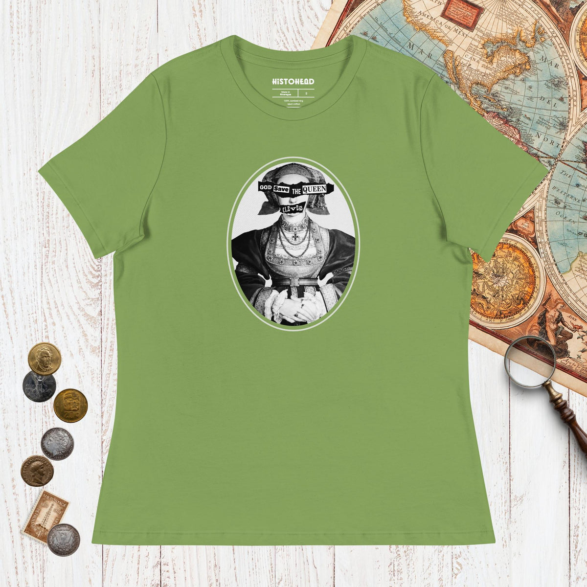 Leaf God Save the Queen Anne of Cleves - Women's Tee - history buff gift by HistoHead